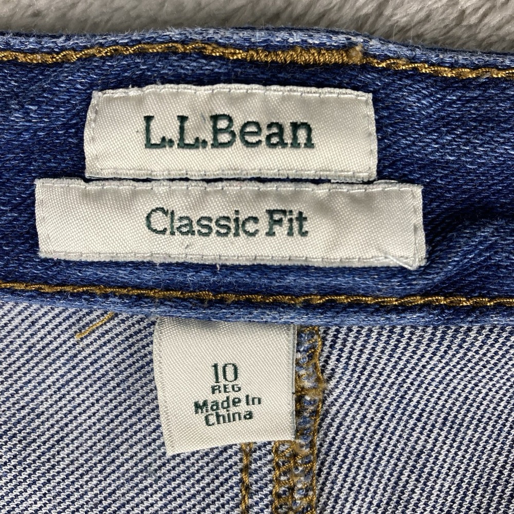L.L. Bean Classic Fit Denim Bootcut Blue Jeans Women Size 10 Pockets Stretch - Picture 9 of 12
